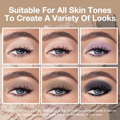 Kaely 6 Color Mini Nude Smoky Eyeshadow Palette Makeup, Highly Pigmented Eye Shadow Palette Waterproof, Natural Matte Eye Shadow Palette, paleta de sombras de ojos, Vegan & Cruelty-free, 05