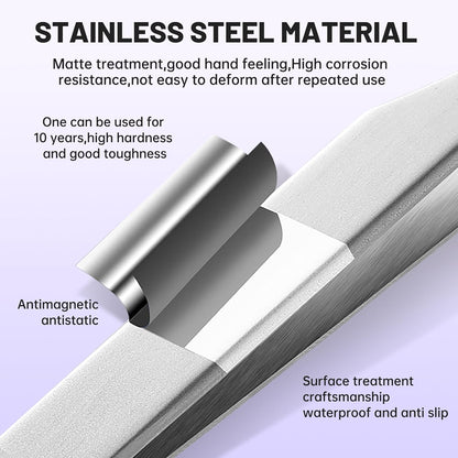 High Precision Lash Tweezers for Individual and Volume Eyelash Extensions Premium Stainless Steel Straight Fiber Tip Professional Isolation Tweezer