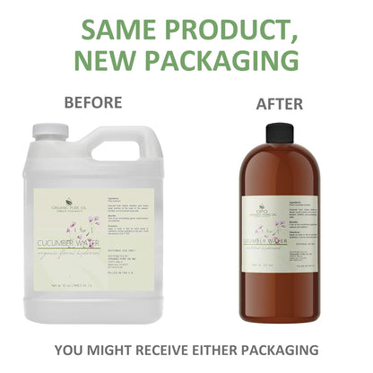 OPO Cucumber Hydrosol - Pure Steam Distilled Hydrating Floral Water Bulk Refill 32 oz - 1 Quart for Skin Hair Face, Greasy, Oily Skin Hair Locs Face Cleansing Toning Spray - Packaging May Vary