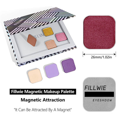 Shimmer Single Eyeshadow Refill – Plum Coloring, High Pigment, Long-lasting, No Fallout – Single Pan with Metal Base, Compatible with Magnetic Palettes – Eyeshadow Pan for DIY Makeup
