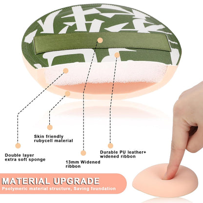 4 PCS Foundation Sponge, Korean Makeup Sponge Puff Teardrop Setting Powder Puff Face Makeup Cushion Puff Soft Beauty Blender Sponge for Concealer Liquid Cream and Powder, Beginner Friendly, Medium