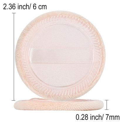 12 Pieces Powder Puffs Cotton Makeup Pads Soft Face Compact Puffs for Loose Setting Pressed Powder, 2.36 Inch (Beige)