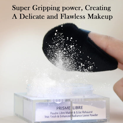 Powder Puff Daubigny 6 Pieces Powder Puff Face Soft Triangle Makeup Puff for Loose Powder Mineral Powder Body Powder Velour Cosmetic Foundation Blender Sponge Beauty Makeup Tools(Black)