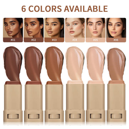 2PCS Foundation Stick Beauty Balm Serum Boosted Skin Tint, Solid Tinted Moisturizing Serum Contour Stick, Natural Fit, Moisturizing ＆ Concealing Foundation Sticks (#04)