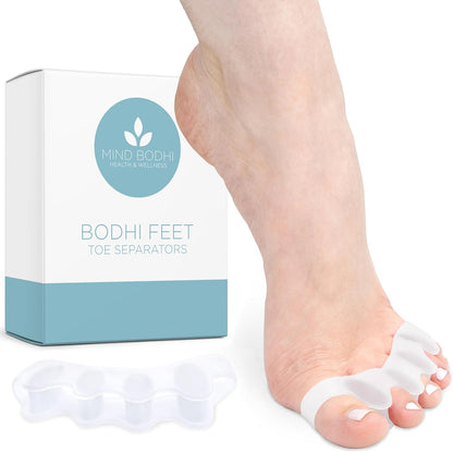 Mind Bodhi Toe Separators/Toe Spacers - For Men and Women - Correcting Bunions and Restoring Toes to Their Original Shape - Regular Size – White