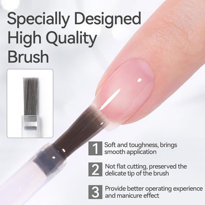 Born Pretty Gel Nail Polish No Wipe Base Gel Coat,15ml for Gel Nail Polish Soak Off LED Nail Lamp Gel Base Gel Upgraded Formula Long-Lasting DIY Home and Nail Salon