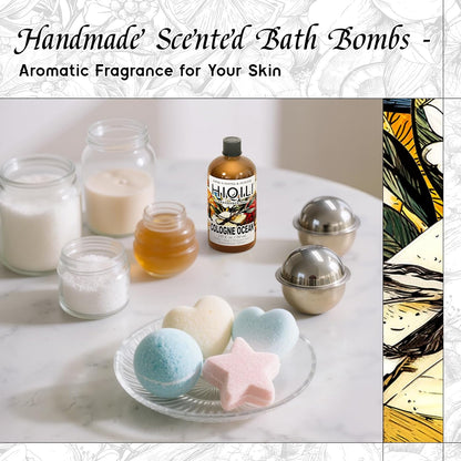 HIQILI Cologne Ocean Fragrance Oil for Making Candle, Bath Bombs, Home Diffuser, Long-Lasting Scents for Hair & Body - 5.07 Fl Oz