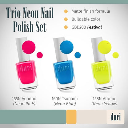 duri Trio Neon Nail Polish