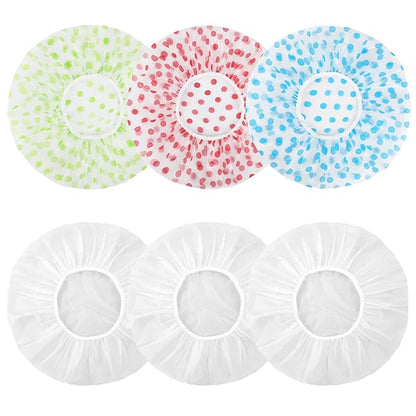 6 pcs shower caps, waterproof
