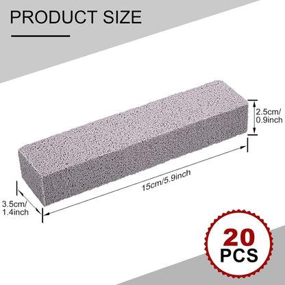 Chinco 20 Packs Pumice Stone for Cleaning, Scouring Pad Removing Stain Grime Without Leaving Scratches for Kitchen Oven Stove Home Bathroom Toilet Pool House Cleaning Supplies
