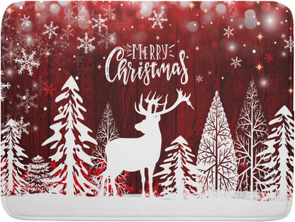 Merry Christmas Dish Drying Mats for Kitchen Counter 18x24 Inch Christmas Tree Kitchen Mat Reversible Absorbent Dish Drainer Farmhouse Dish Mats Drying Pad Dish Drainer Rack Mats for Winter Christmas