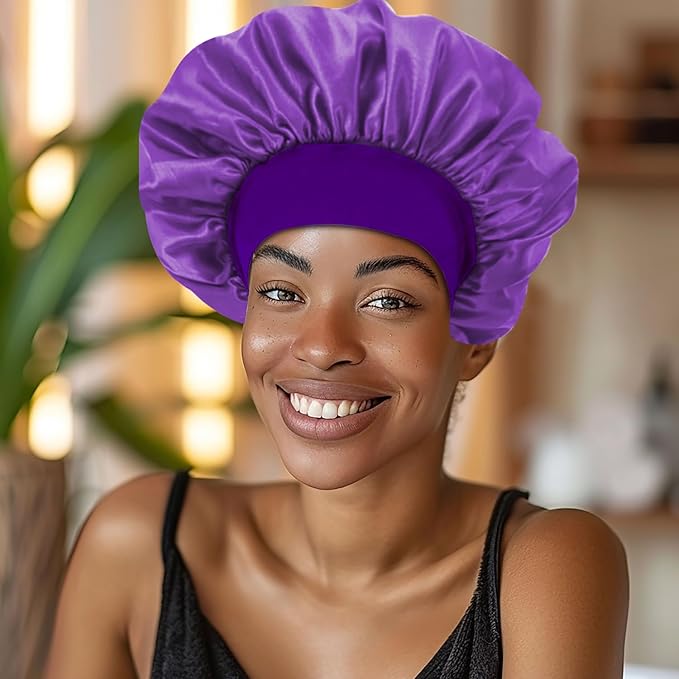 3pcs satin bonnet silky bonnet