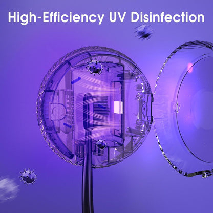 iHave Toothbrush Sanitizer – Wall-Mounted UV Toothbrush Holders for Bathrooms, Stylish Bathroom Accessories and Bathroom Decor for Home & RV, Travel Essentials, Cool Gadgets (Black)