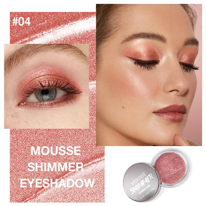 Cream Glitter Brownish Red Shimmer Metallic Eyeshadow Palette Makeup, Natural Single Mini Instant Holographic Eyeshadow For Older Women, Sombras Crema Para Ojos, Talc, Paraben & Cruelty Free