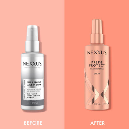 Nexxus Heat Defense Spray Prep & Protect for 450 degree heat protection, with StyleProtect Technology 6 oz
