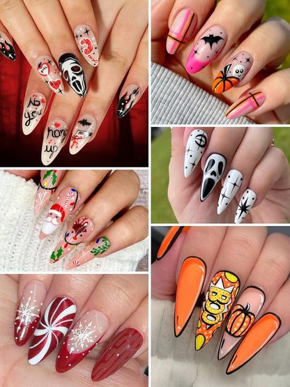 EBANKU 12 Colors Nail Art Pens Set, 3D 0.7MM Nail Polish Pens Quick-Drying Nail Art Acrylic Paint Nail Point Dotting Liner Pen Tools for Home & Salon Nail DIY