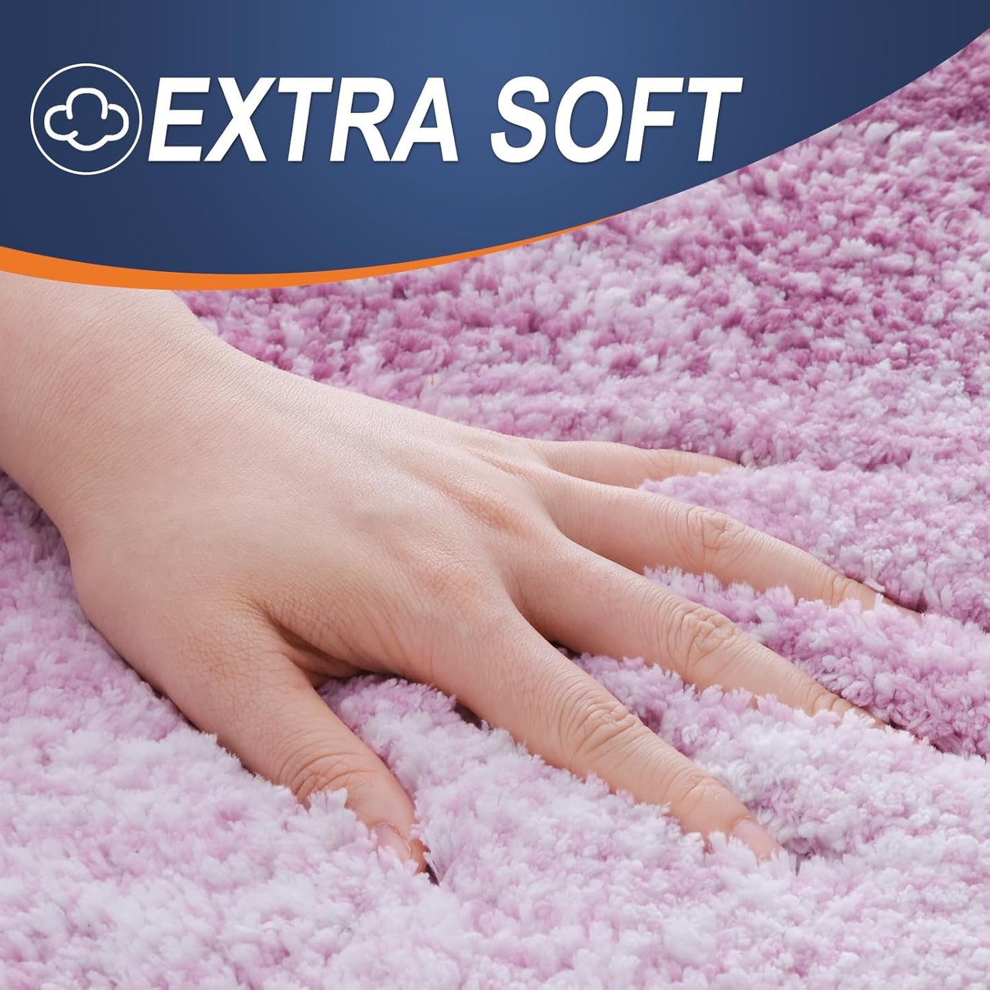 OLANLY Bathroom Rugs Mat 24x16, Extra Soft Absorbent Microfiber Bath Rugs, Rubber Backing, Quick Dry, Washable Bath Mats for Bathroom Floor, Tub and Shower, Home Decor Accessories, Pinkish-Purple