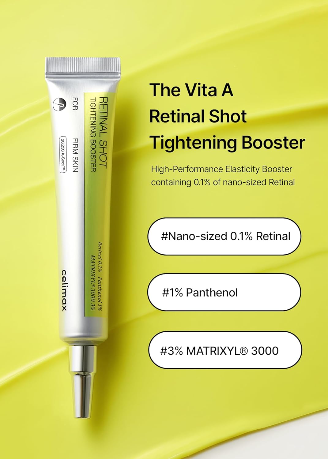 celimax The Vita A Retinal Shot Tightening Booster | Pore Minimizer, Wrinkles & Fine Lines, Firmer Skin, 15ml