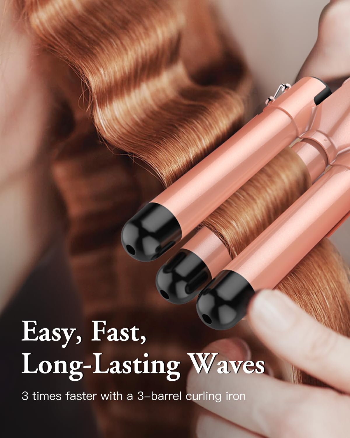 BESTOPE PRO 5 in 1 Curling Iron, Curling Wand Set with Negative Ion Thermal Brush and 4 Interchangeable Ceramic Curling Irons (0.35“-1.5”), Fast Heating Crimper Hair Tool in All Hair Type, Women Gifts