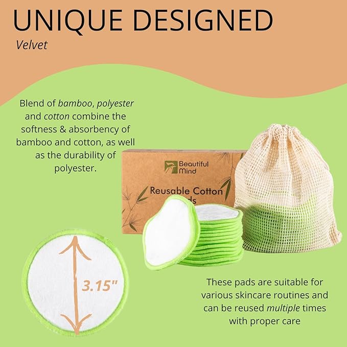 Reusable makeup remover pads -