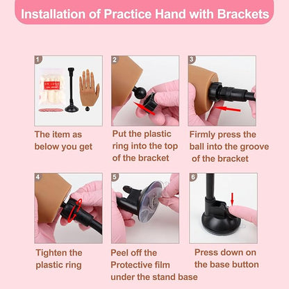 Nail practice hand for acrylic