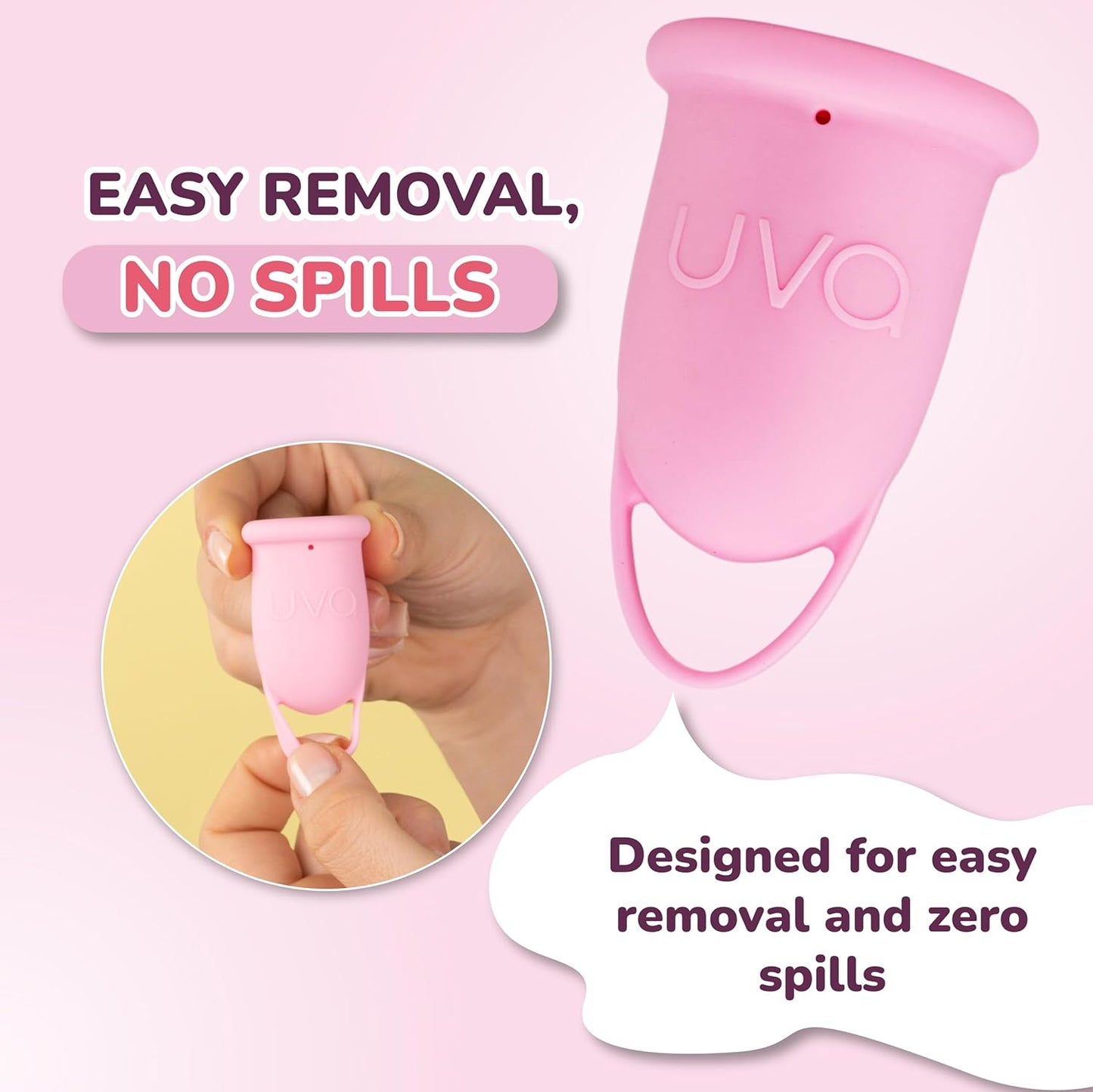 UVA 2 Reusable Menstrual Cup Kit - Size 0 for Light Flow - 10-Year Durable & Leak-Proof Silicone - Small Menstrual Cup, Sterilizer & Traveling Bag Period Cup Set