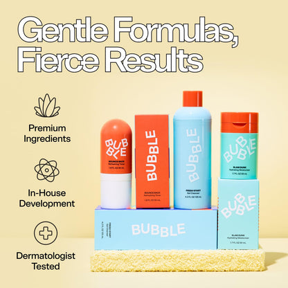 Bubble Skincare Level Up Gel Face Moisturizer for Oily Skin - Balancing + Hydrating Face Lotion with Niacinamide + Zinc to Improve Texture + Reduce Shine - Daily Lightweight Facial Moisturizer (50ml)