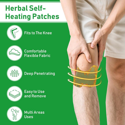 84Pcs Knee Patches, Warming Herbal Patches Wormwood Extract Sticker Heat Patches for Knee, Back, Neck, Shoulder
