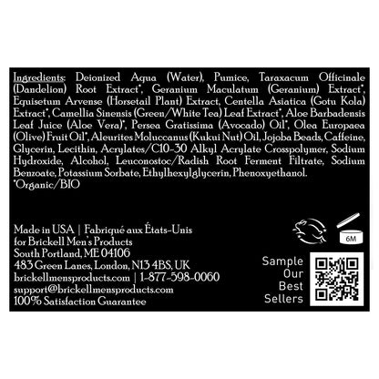 Brickell Men's Renewing Face Scrub for Men, Natural and Organic Deep Exfoliating Facial Scrub Formulated with Jojoba Beads, Coffee Extract and Pumice, 2 Ounce, Scented