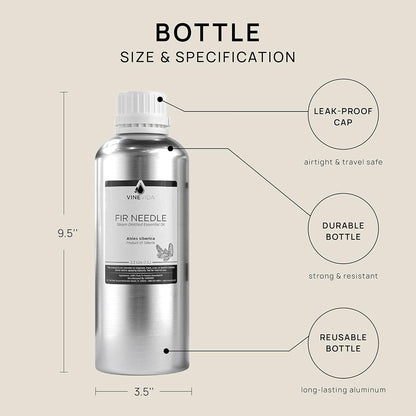 VINEVIDA Fir Needle Essential Oil 32 oz - Undiluted Candle Scent DIY Scents for Candlemaking Bulk Soap Making Safe Skin 946.36 milliliters 40.96 Ounces