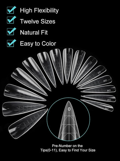 EBANKU Dual Nail Forms for Poly Extension Gel, 450 PCS Pink Nail Forms Reusable Acrylic Nail Molds Sets, 15 Sizes Nail Extension Forms for Builder Gel Manicure Nail Art Design Salon DIY