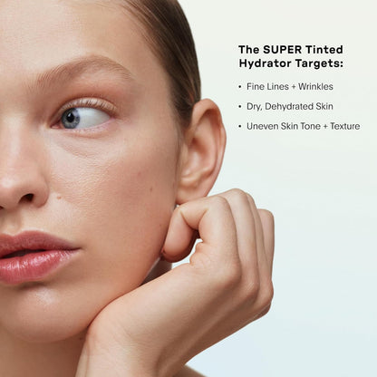 U Beauty The Super Tinted Hydrator Hyaluronic Acid Moisturizing Cream - Mega-Dose Skin Hydrator for Supple, Smooth, and Softer-Looking Skin For Up To 48 Hours - Shade 1-1.0 oz