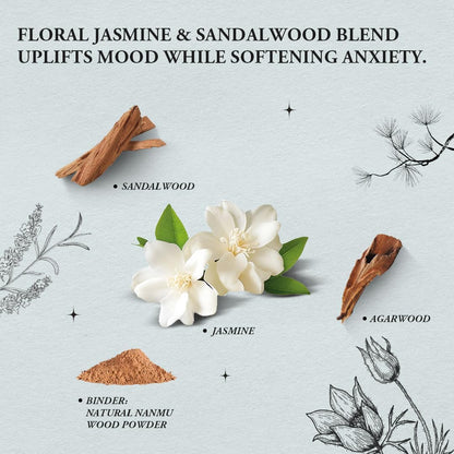 Uplift & Relax - Innergy Jasmine Incense Sticks, Natural Floral Essence Luxury Bath Incense