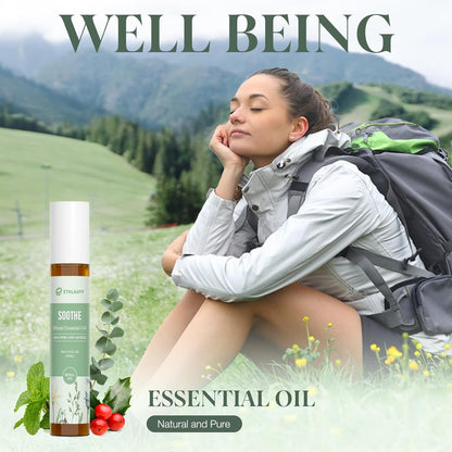 Essential Oil Roll On Set, (Calm,Renew,Dream,Head Relief), Aromatherapy Roll On Blends for Massage, Body Care & Home Use, Stress Relief Gift Men & Women