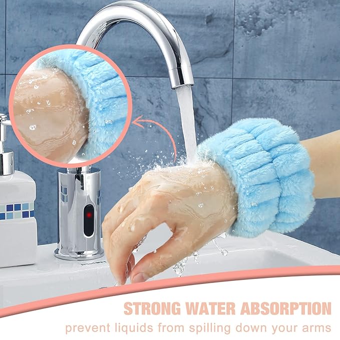 Microfiber spa wrist towel bands