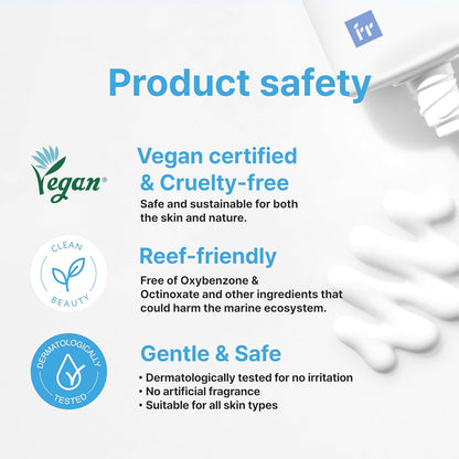 Face Republic Purity Sun Essence 50ml 1.69fl.oz. | SPF50+ Broad Spectrum UV Protection | No White Cast | Water Resistant | Vegan Certified, Reef Safe, Cruelty Free | Non-greasy | Korean Skin Care