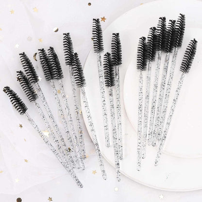 Tbestmax 2000 Disposable Mascara Wands Eyelash Brush Spoolies for Eyebrow Eye Lash Extension Black