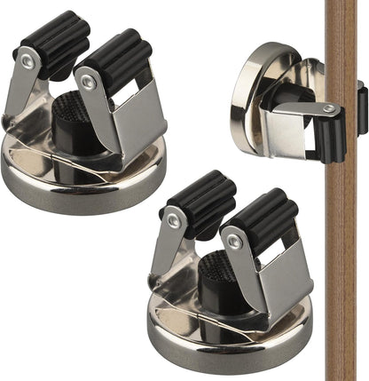 ULIBERMAGNET Magnetic Mop Broom Holder,Heavy Duty Movable Magnetic Tools Holder,2 Pack Anti-slip Magnet Mounted Utility Storage Shovel,Rake,Brush,Yard Tools in Kitchen,Laundry Room,Bathroom,House