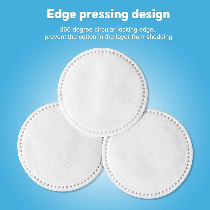 Cotton rounds for facial cleansing