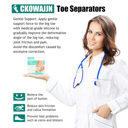 Bunion Corrector for Women Big Toe, Silicone Toe Separators for Women, Spacers Bunion Correctors for Overlapping Toes, Hammer Toes Straightener Alignment Relieve Foot Pain