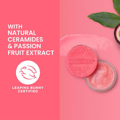 Burt's Bees Overnight Lip Sleeping Mask, 0.25 oz - Moisturizing, Hydrating, Exfoliating, Reduces Fine Lines, Ceramide Infused, Passionfruit Scent