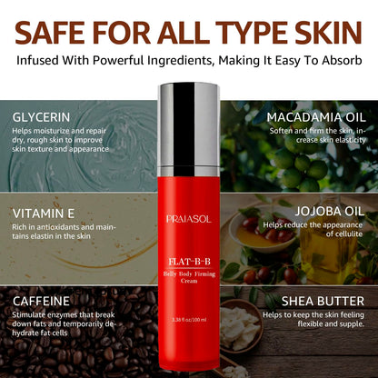 Moisturizing Belly Firming Cream: Firming Cream for Loose Skin - Skin Tightening Cream for Stomach, Arms, Belly, Thighs and Butt 100 ml