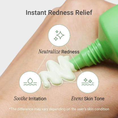 Meebak Cica Redness Solution Cream | Redness Relief for Face | Green Color-Corrector | BB Cream for Sensitive Skin | Green Color Corrector - Fair to Medium Skin