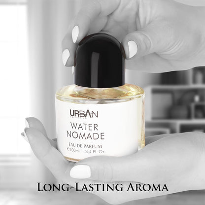 Water Nomade Parfume for Women & Men - Woody Aromatic Fragrance - Top Notes of Bergamot, Lemon, Pepper and Juniper Berries - Base Scents of Amber, Vanilla & Sandalwood - Elegant 100ml Bottle