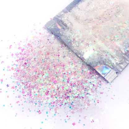 Iridescent Body Glitter - 15g Chunky Holographic Face, Hair, and Eye Glitter - Rave and Festival Accessories - Cosmetic Makeup Loose Set