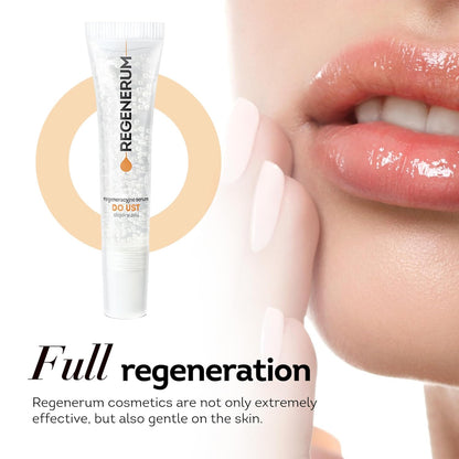 Regenerative Lip Serum Gel Oil - Intensive Hydration and Nourishment for Dry, Chapped Skin, 4 Precious Oils Blend - 8ml