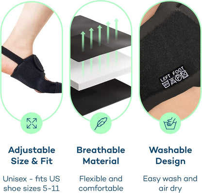 Caretras 2-Pack Bunion Corrector for Women & Men, Orthopedic Bunion Splint for Hallux Valgus Pain Relief, Big Toe Separator, Adjustable Day/Night Support, Comfortable Hammer Toe Straightener