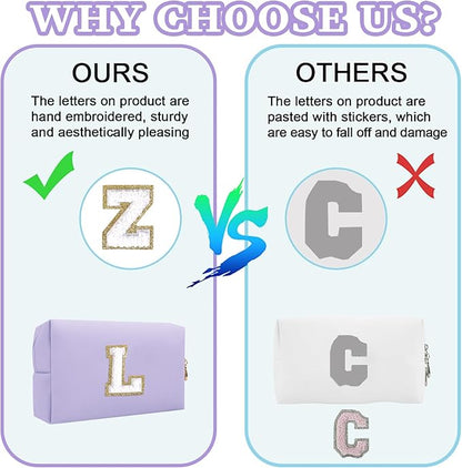 Personalized initial letter patch makeup