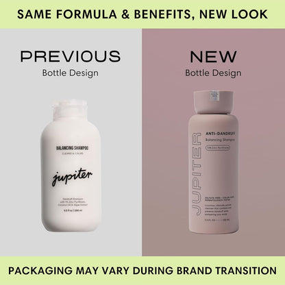Jupiter Balancing Shampoo and Restoring Serum - Anti Dandruff Shampoo & Serum for Flaky, Itchy, Oily, & Dry Scalp - Nourishes Scalp, Reduces Breakage & Flakes - Color-Safe, Sulfate-Free, Paraben-Free