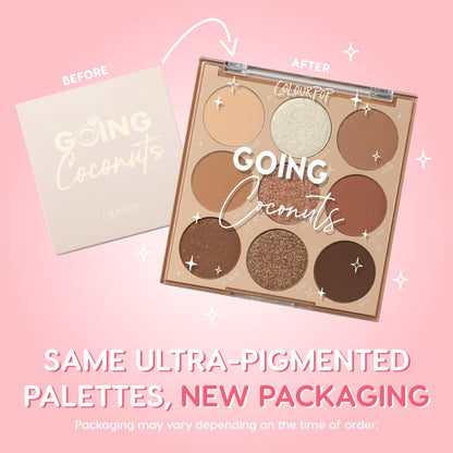 ColourPop Going Coconuts Eyeshadow Palette - Cool-Toned Neutral Eyeshadow Palette with Ultra-Velvety and Silky Finishes - High-Pigment Eye Makeup with a Long-Wearing Formula (0.3 oz)